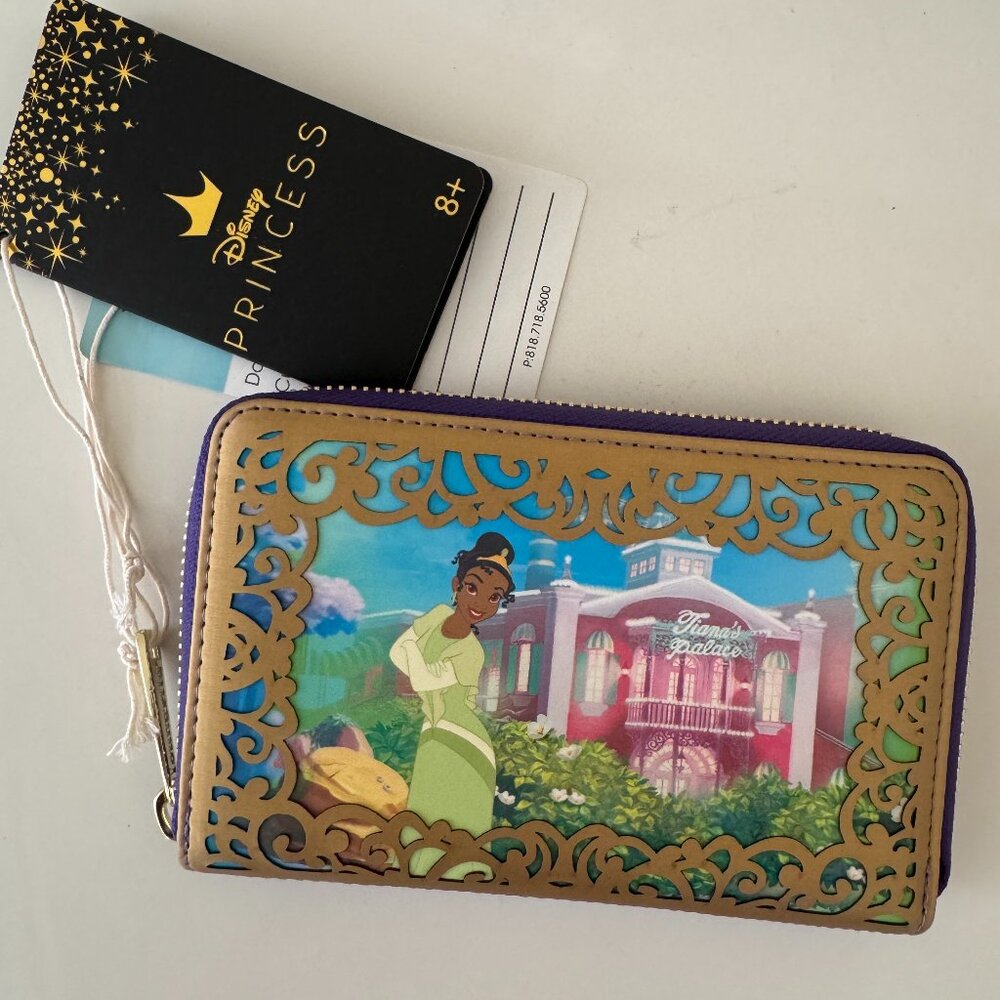 NEW Loungefly Princess Tiana Zip Wallet NWT